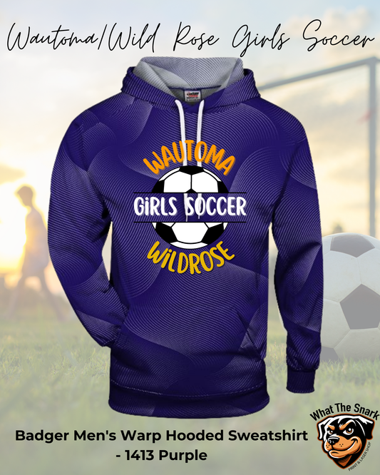 WWR Girls Soccer Crest Logo Badger Warp Hoodie