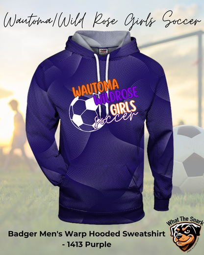 WWR Girls Soccer Split Ball Logo Badger Warp Hoodie