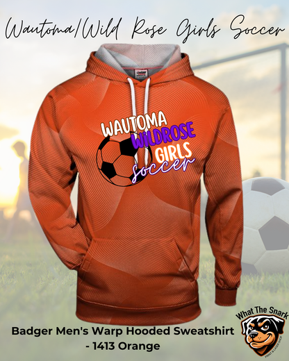 WWR Girls Soccer Split Ball Logo Badger Warp Hoodie