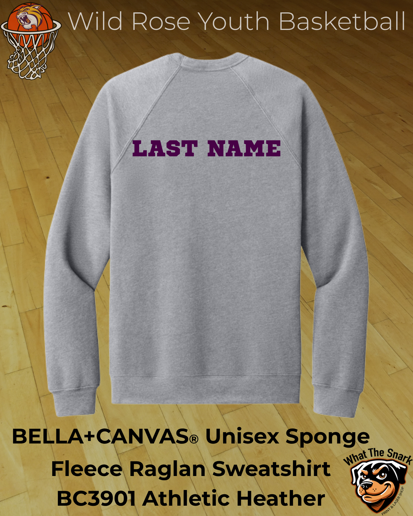 Wildcat Youth Basketball Mom Fleece Crewneck