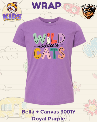 WRAP Wildcat Color Pop Block Youth Tee