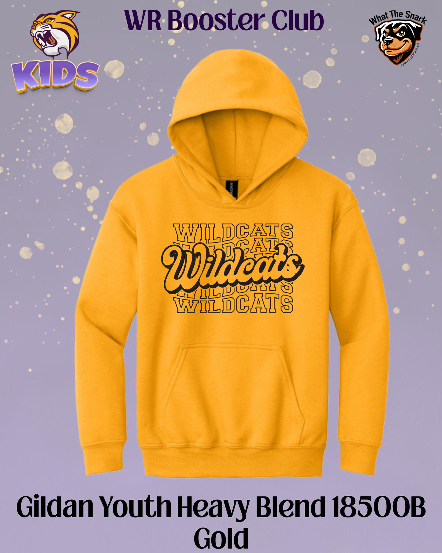 Wildcats Stacked Youth Hoodie