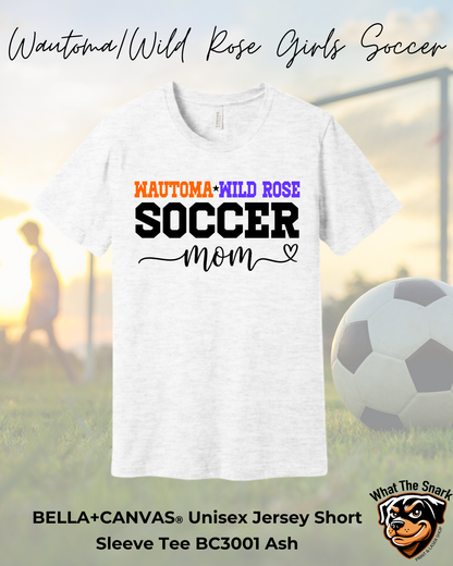 WWR Girls Soccer Mom Script Bella+Canvas Tshirt