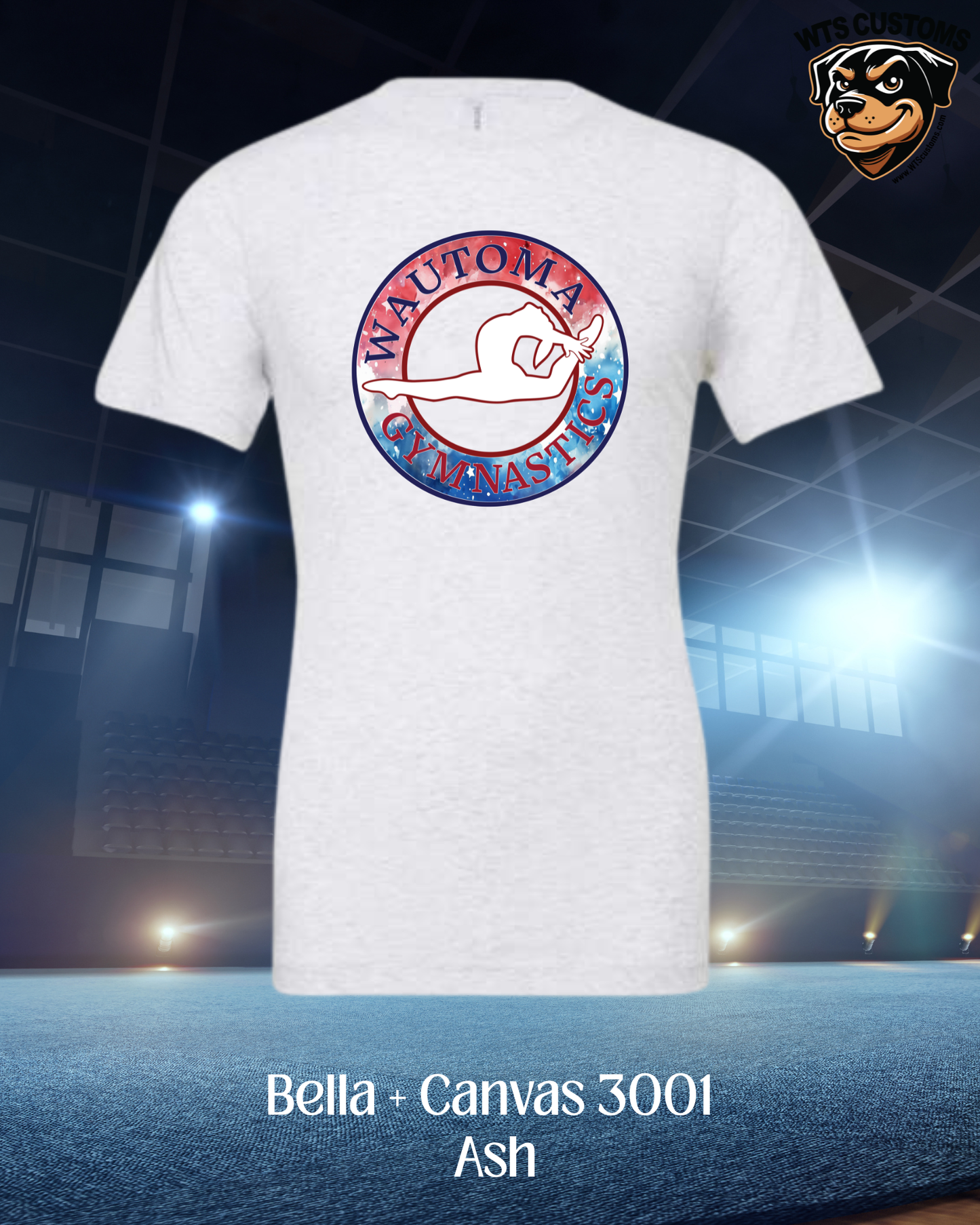 Wautoma Gymnastics Tie Dye Logo Tee