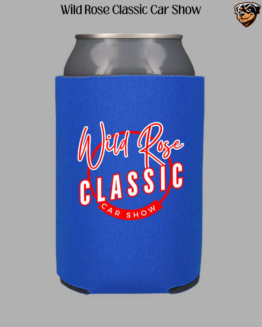 Wild Rose Classic Car Show Logo Koozie