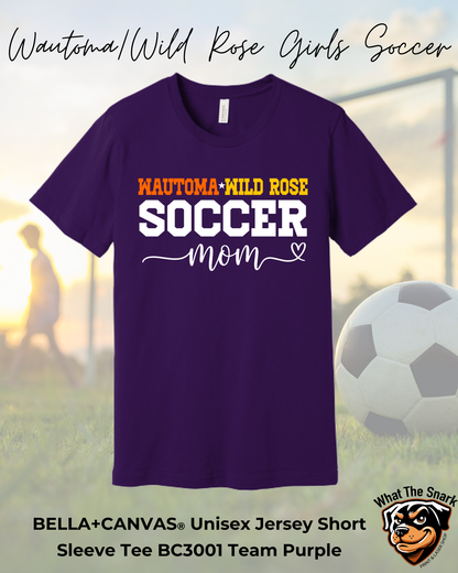 WWR Girls Soccer Mom Script Bella+Canvas Tshirt