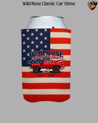 WR Classic Car Show Patriotic Pickup Koozie