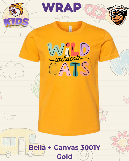 WRAP Wildcat Color Pop Block Youth Tee
