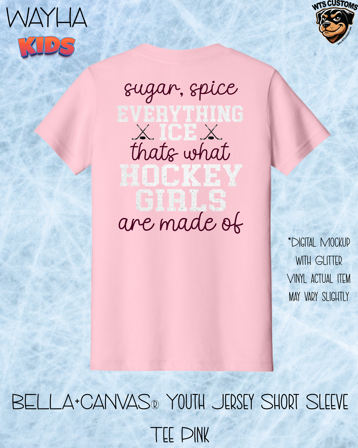 WAYHA Hockey Girls GLITTER tee