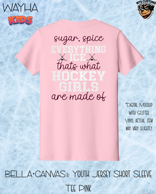 WAYHA Hockey Girls GLITTER tee