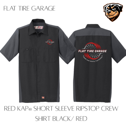 Flat Tire Garage Ripstop Crew Shirt