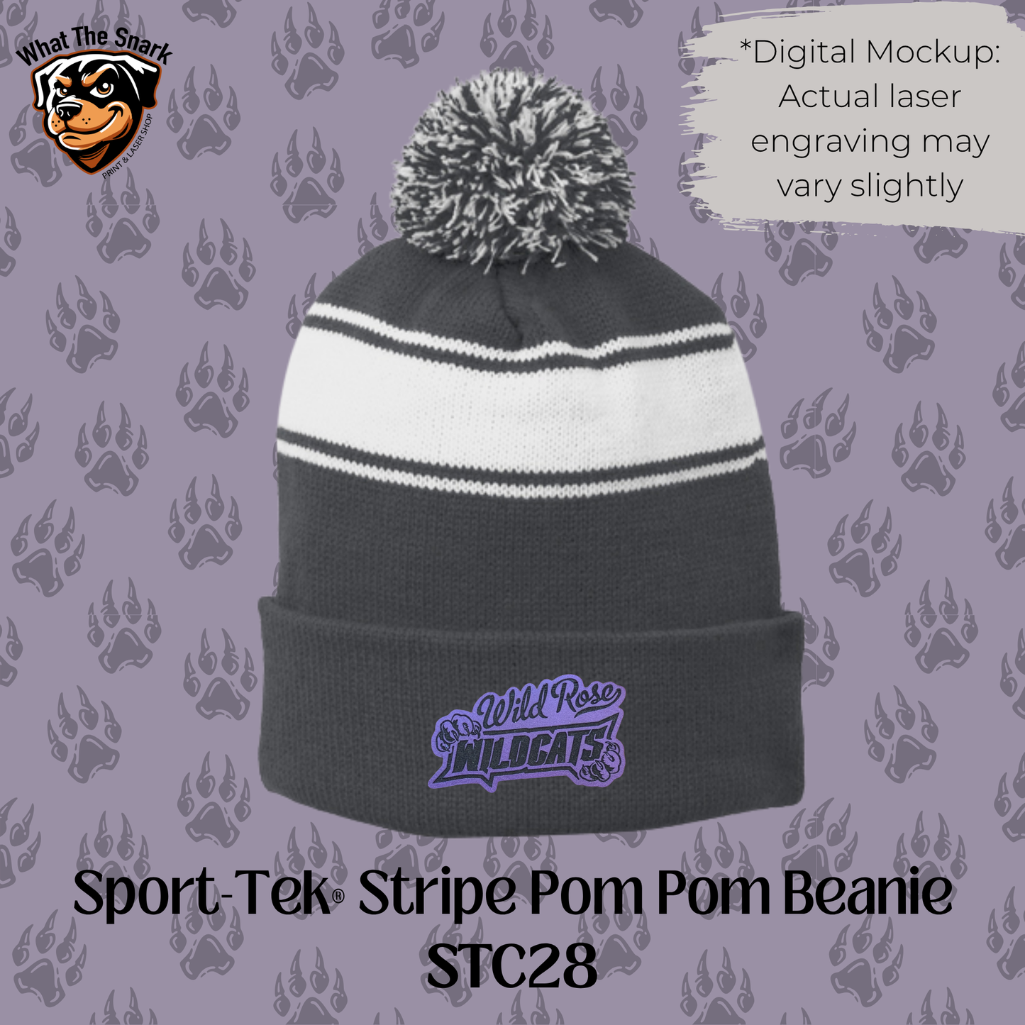 Wild Rose Wildcats Pom Pom Beanie