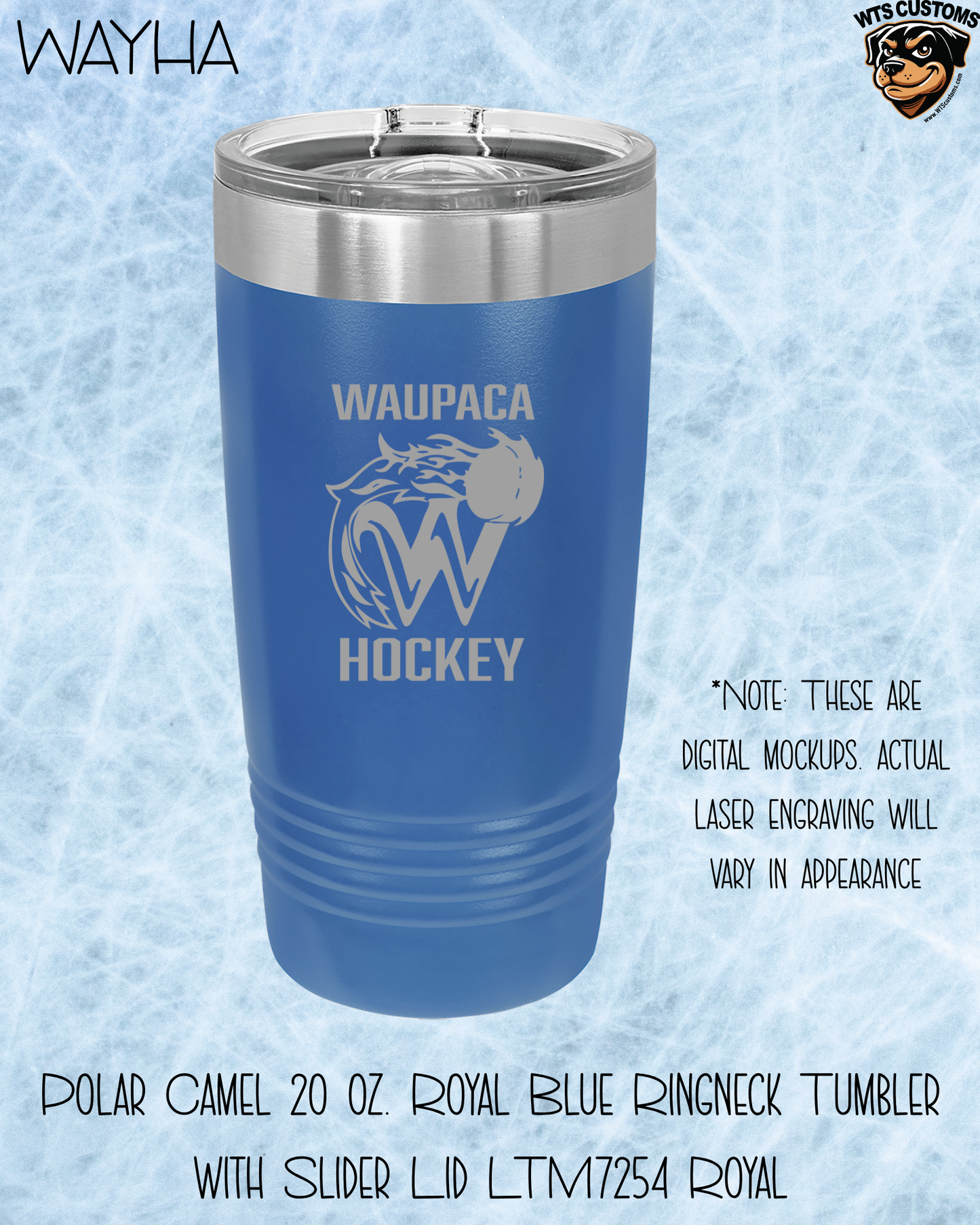 Hockey Drip 20oz Laser Engraved Tumbler