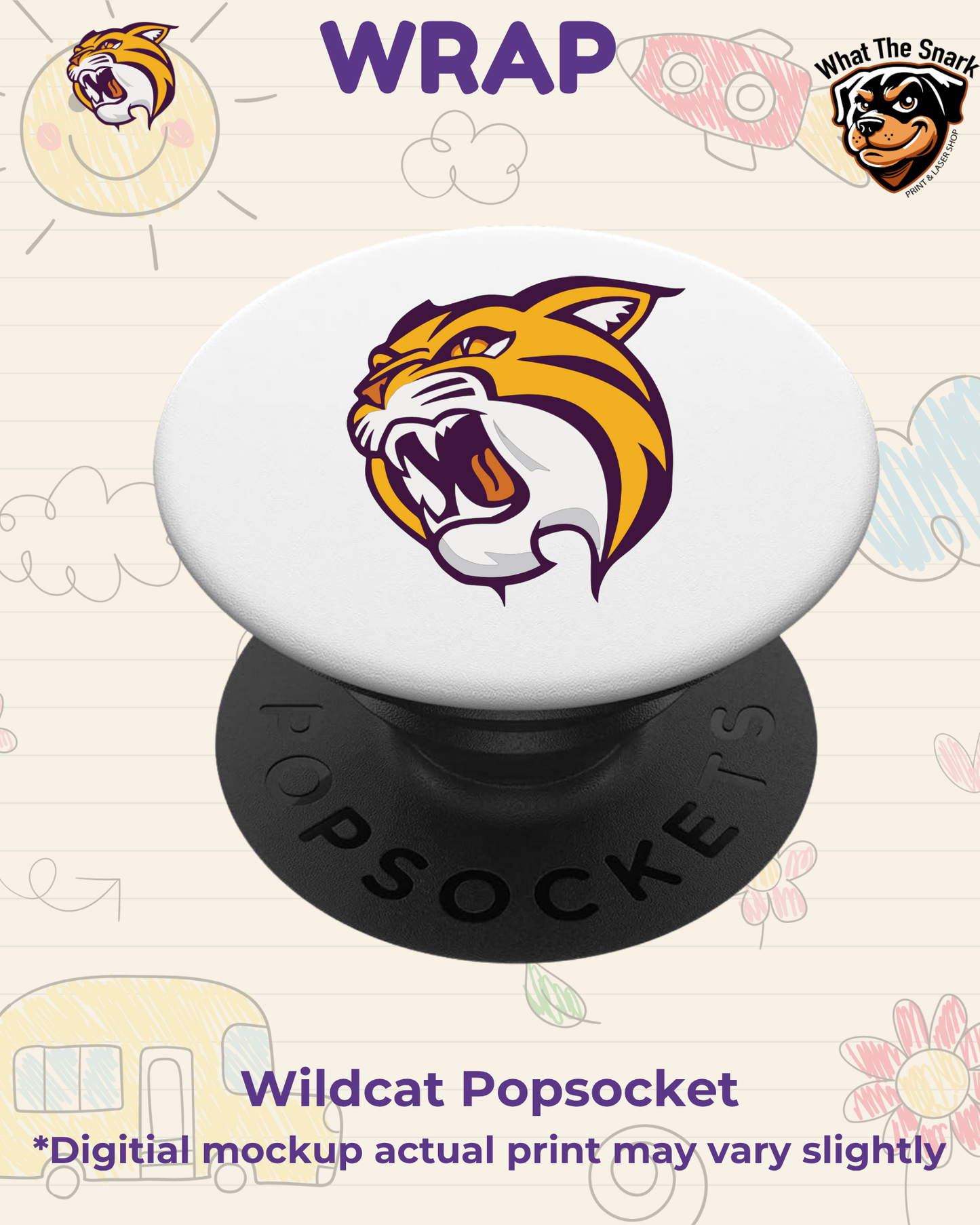 WRAP Wildcats PopSocket