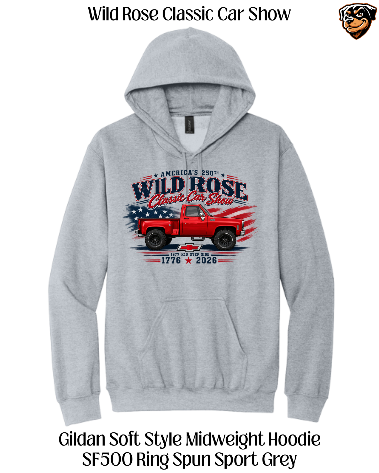 WR Classic Car Show Patriotic Pickup Hoodie