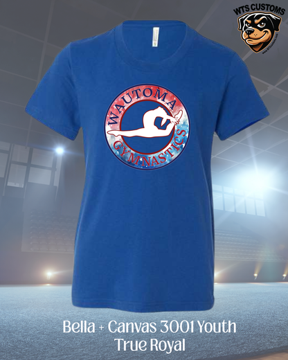 Wautoma Gymnastics Tie-Dye Logo Youth Tee