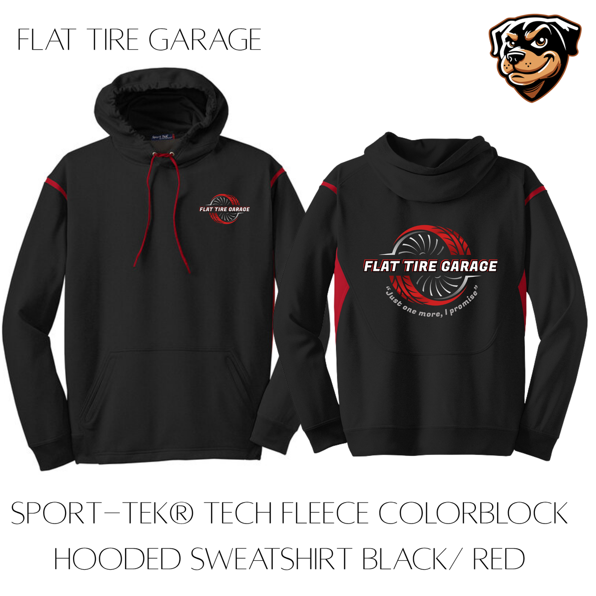 Flat Tire Garage Sport-Tek Colorblock Hoodie