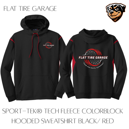 Flat Tire Garage Sport-Tek Colorblock Hoodie