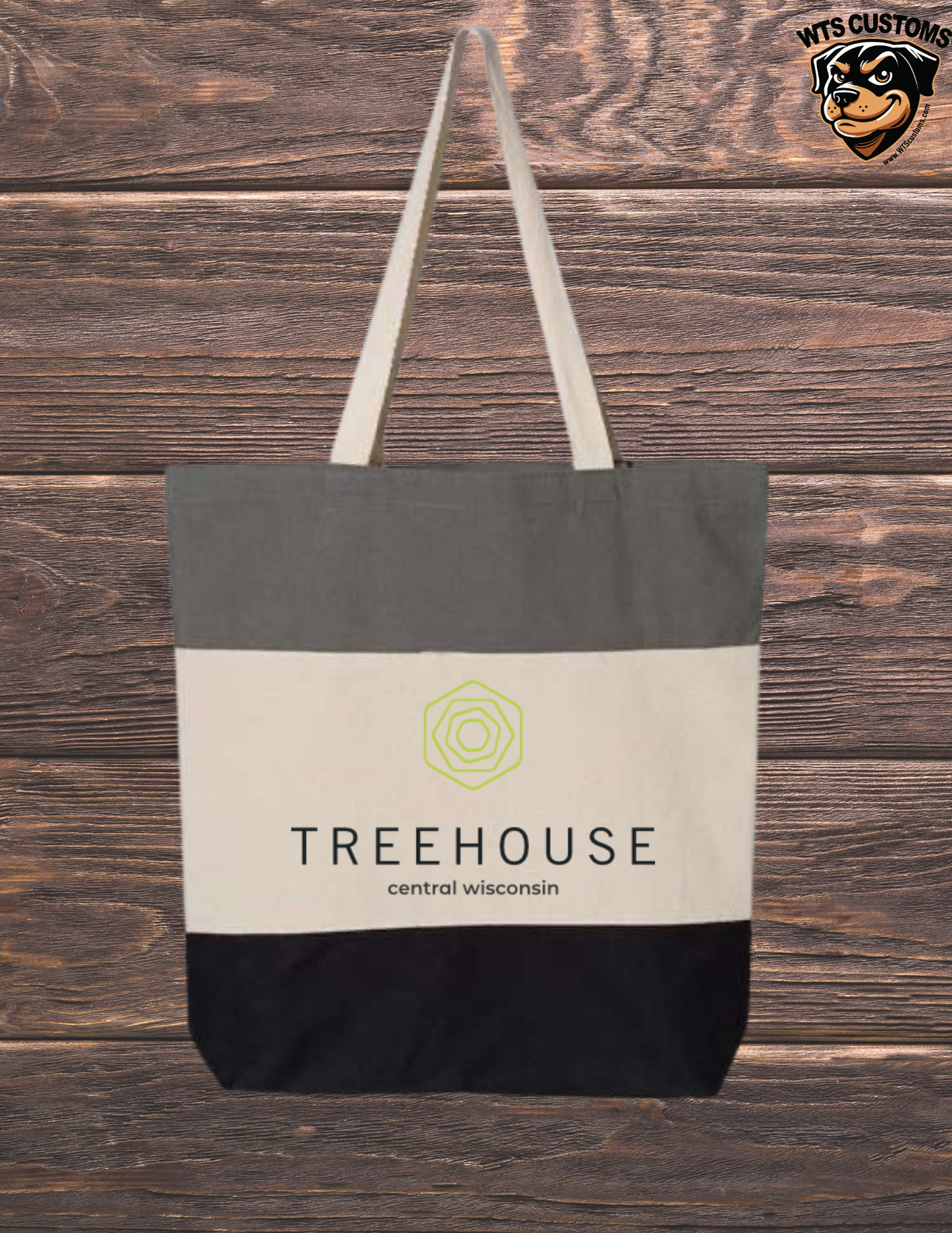 Treehouse Tri-Color Tote
