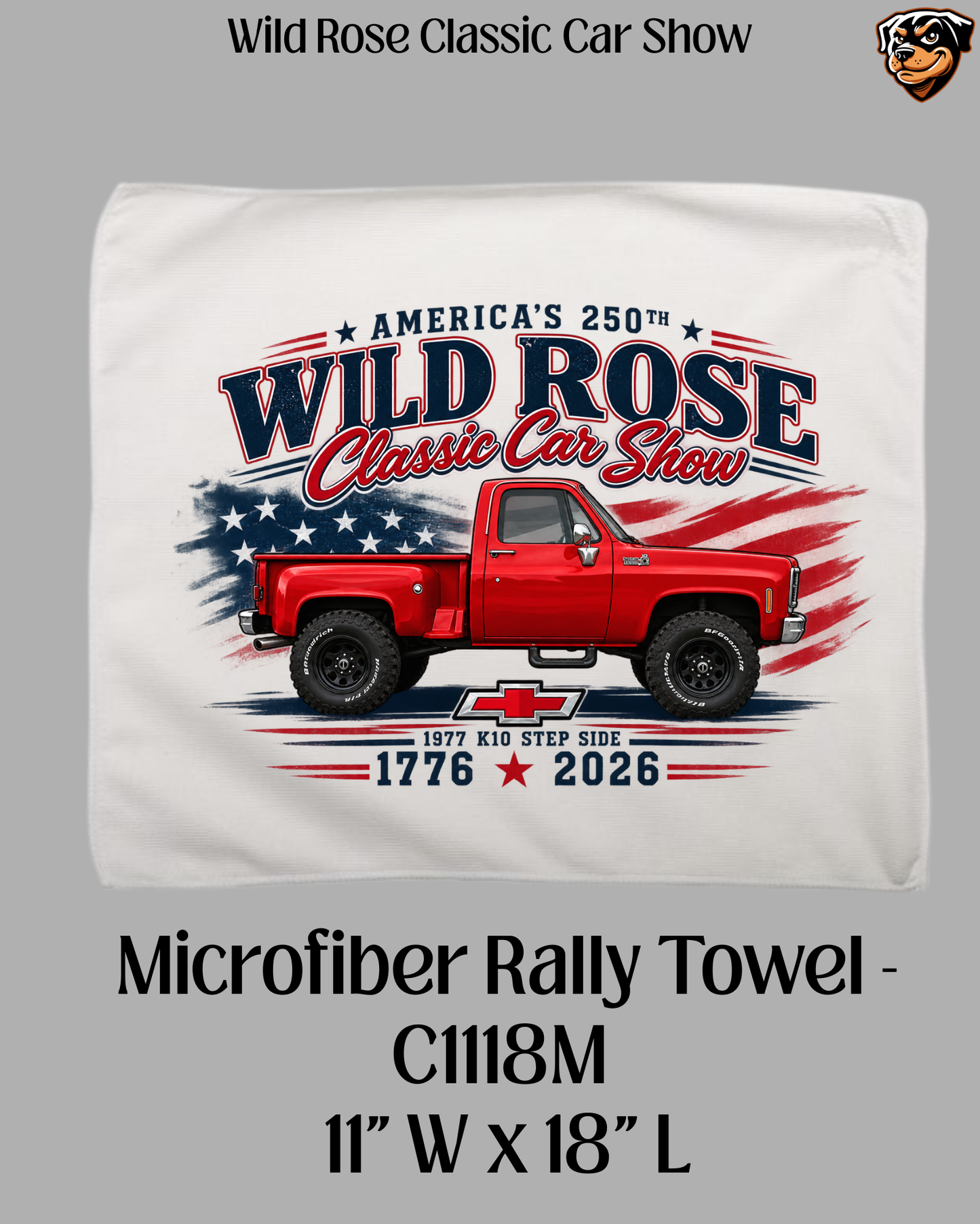 Wild Rose Classic Car Show Microfiber Towel