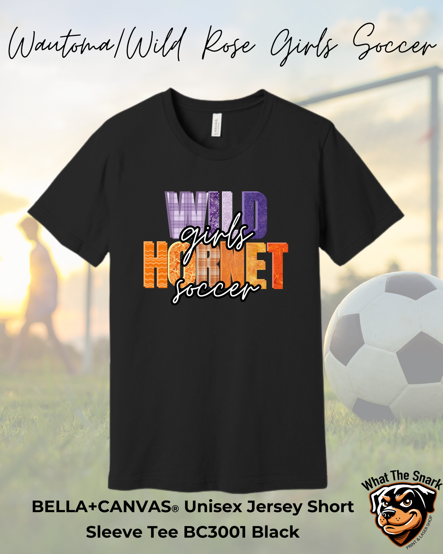 Youth Wild Hornets Girls Soccer Quilted Bella+Canvas Tshirt