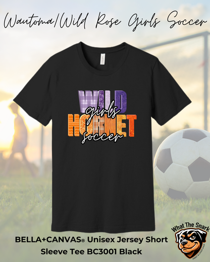 Youth Wild Hornets Girls Soccer Quilted Bella+Canvas Tshirt