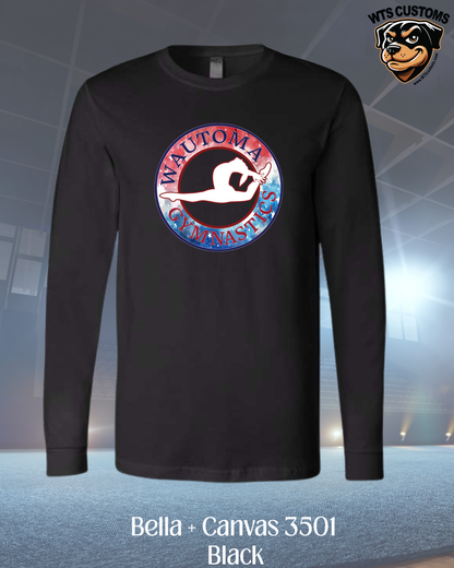 Wautoma Gymnastics Tie Dye Logo Long Sleeve