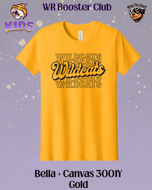 Wildcats Stacked Youth Graphic Tee