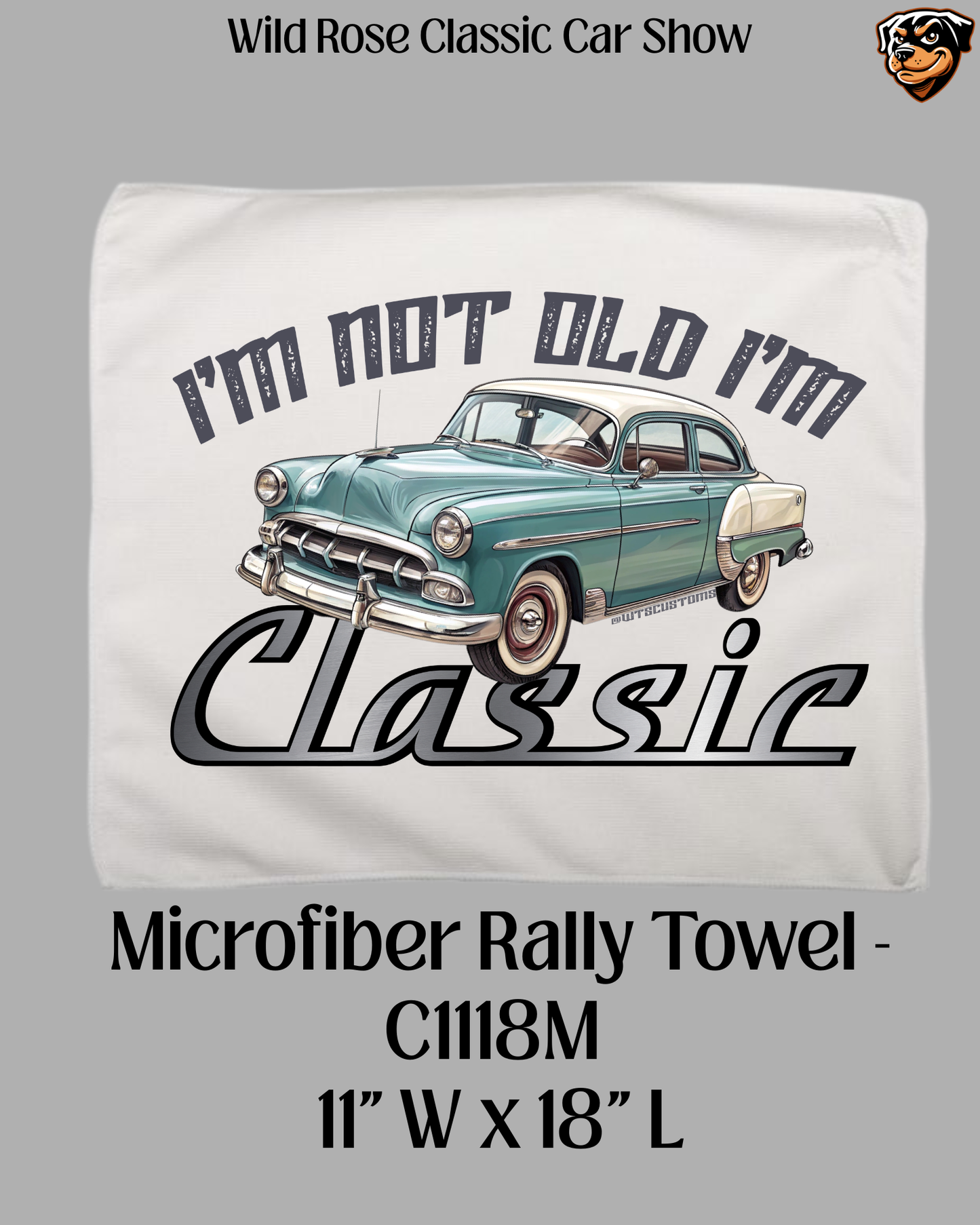 Wild Rose Classic Car Show Microfiber Towel