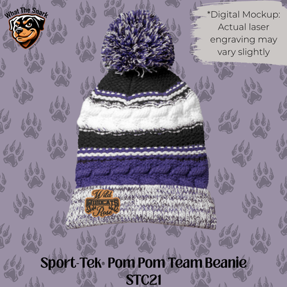 Wild Rose Wildcats Stacked Pom Pom Beanie