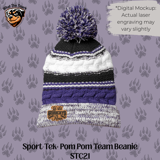 Wild Rose Wildcats Stacked Pom Pom Beanie