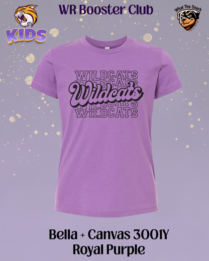 Wildcats Stacked Youth Graphic Tee