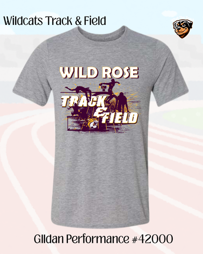 Wild Rose Track and Field Performance Tee Youth