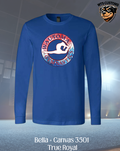 Wautoma Gymnastics Tie Dye Logo Long Sleeve