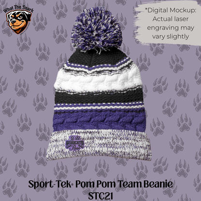 Wild Rose Wildcats Stacked Pom Pom Beanie
