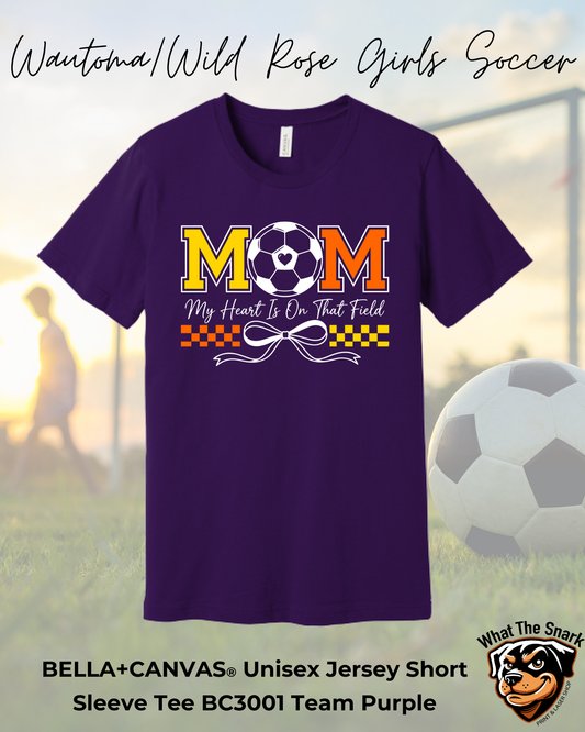 WWR Girls Soccer Mom Heart Bella+Canvas Tshirt