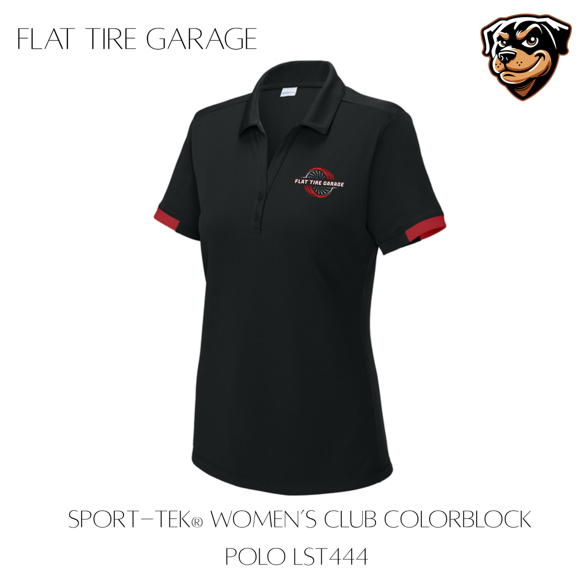 Flat Tire Garage Women's Colorblock Polo
