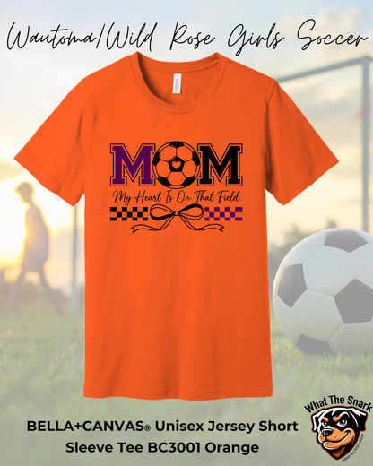 WWR Girls Soccer Mom Heart Bella+Canvas Tshirt
