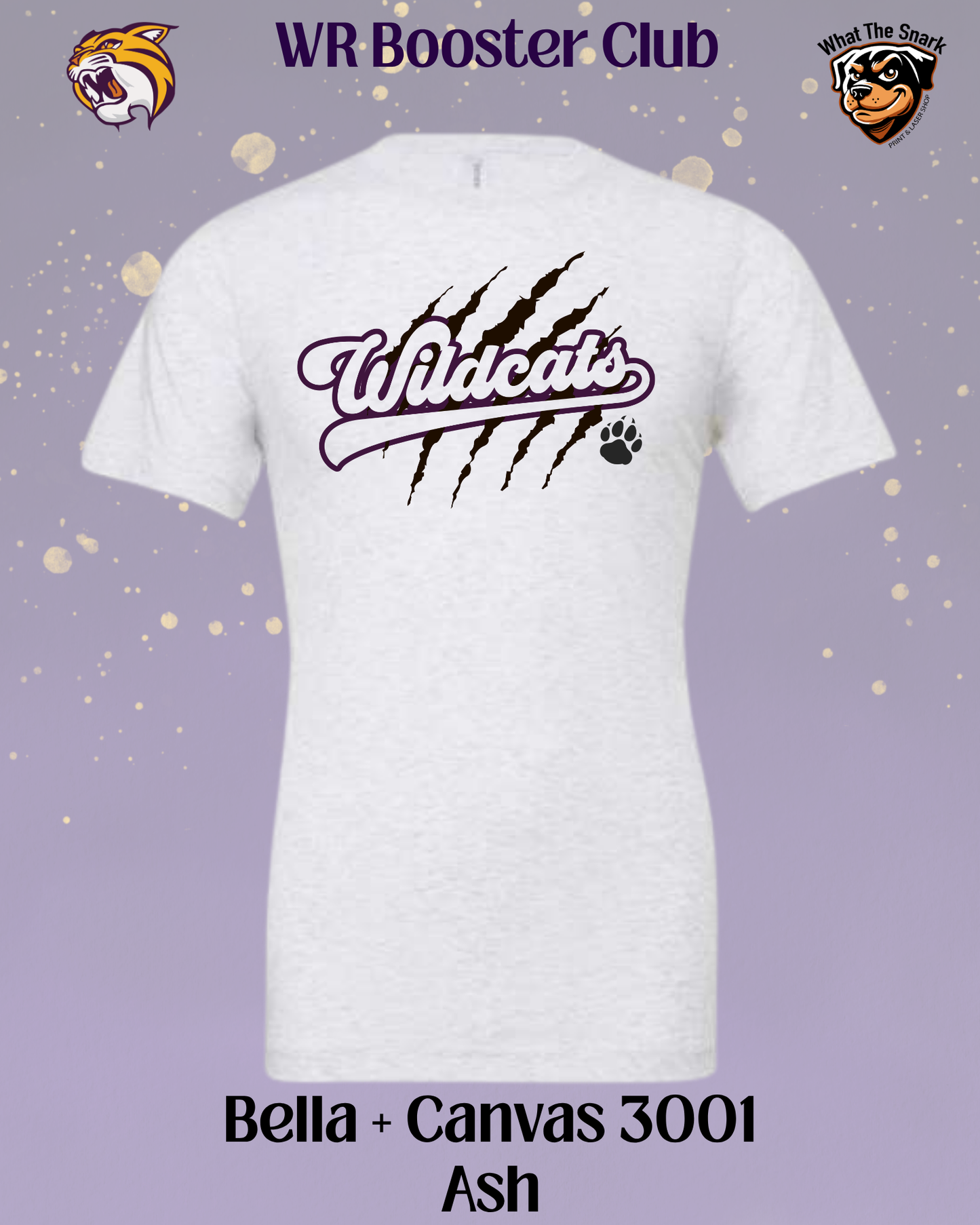 Wildcats Paw & Claw Script Adult Tee