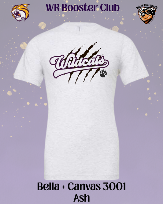 Wildcats Paw & Claw Script Adult Tee