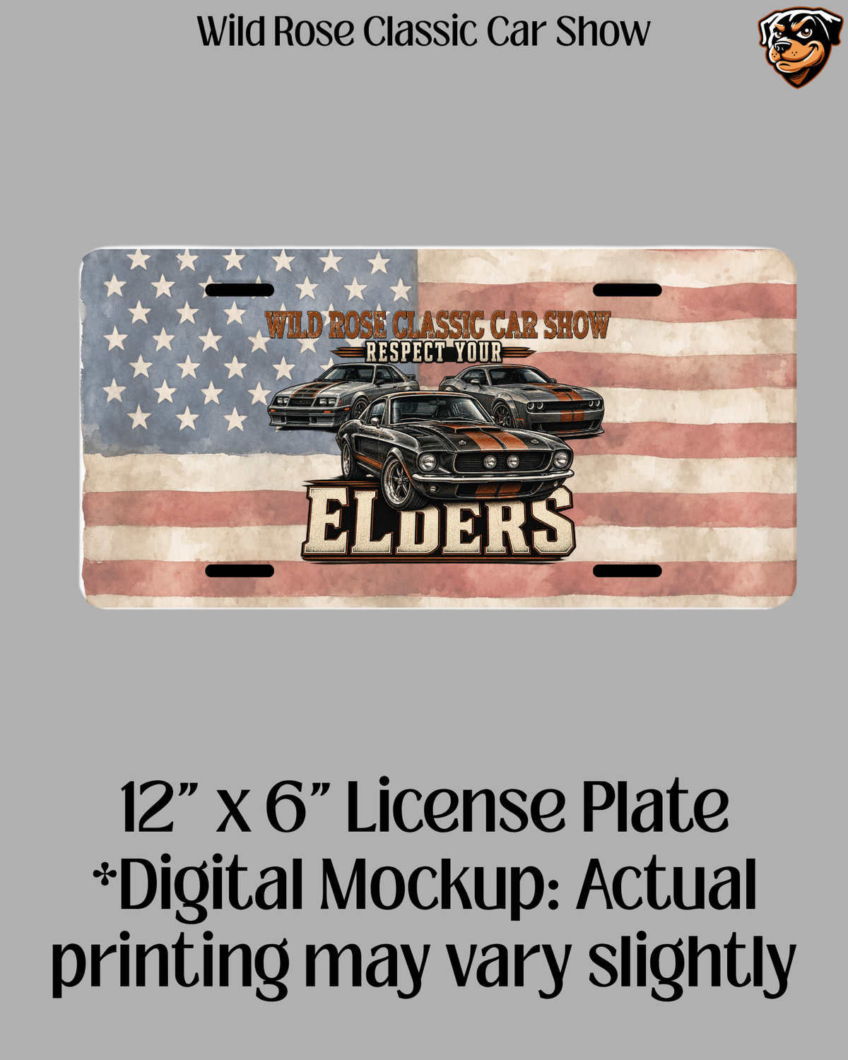 WR Classic Car Show Collectable License Plate