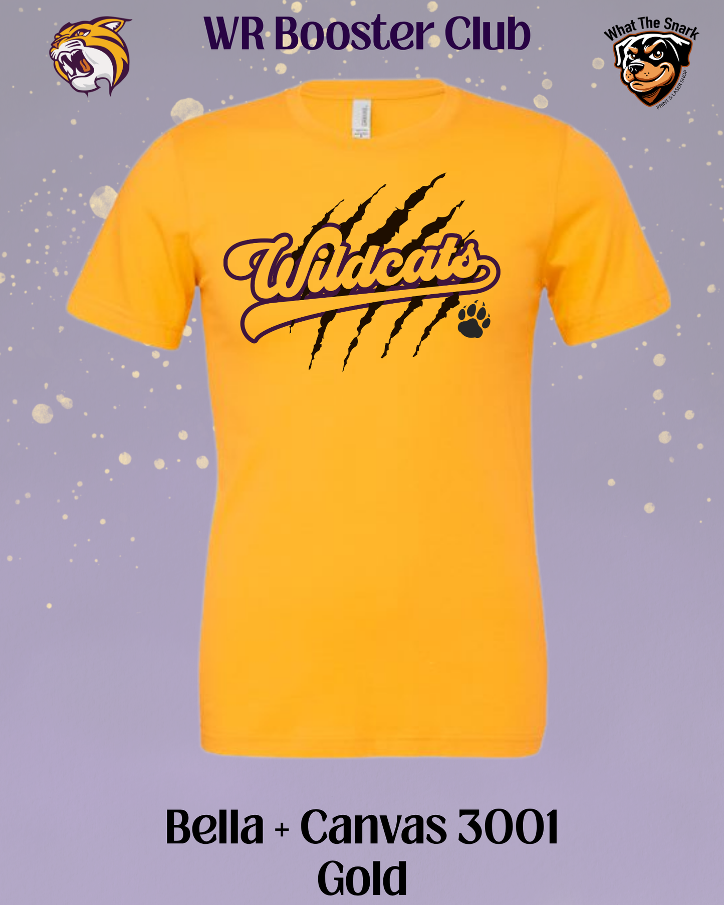 Wildcats Paw & Claw Script Adult Tee