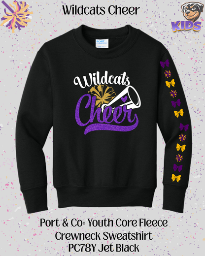 Wildcats Cheer Youth Crew Neck
