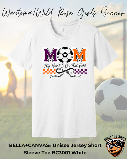 WWR Girls Soccer Mom Heart Bella+Canvas Tshirt