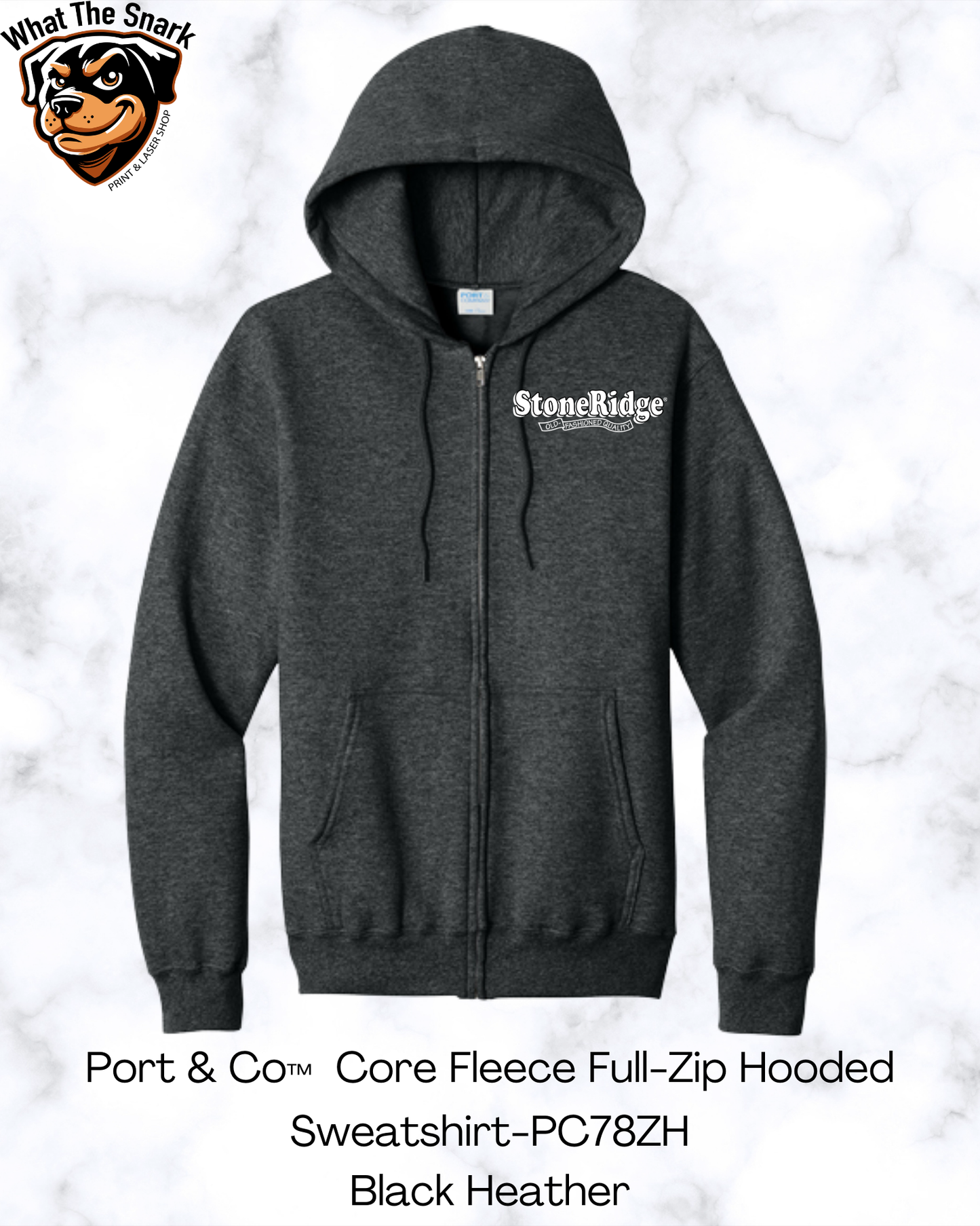 Port & Co Core Fleece Full-Zip Hooded Sweatshirt