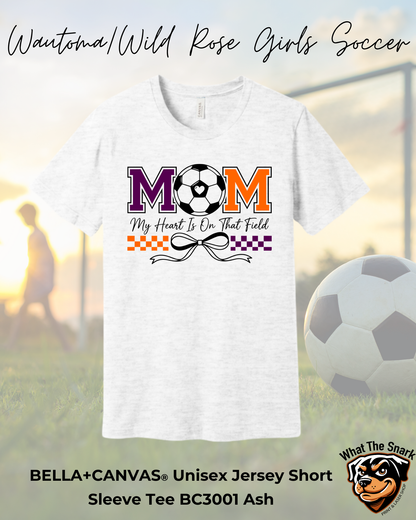 WWR Girls Soccer Mom Heart Bella+Canvas Tshirt