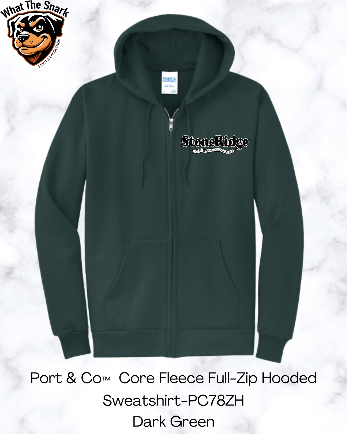 Port & Co Core Fleece Full-Zip Hooded Sweatshirt