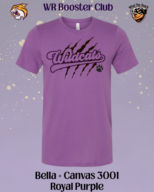 Wildcats Paw & Claw Script Adult Tee