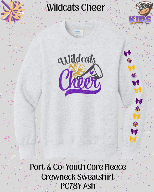 Wildcats Cheer Youth Crew Neck