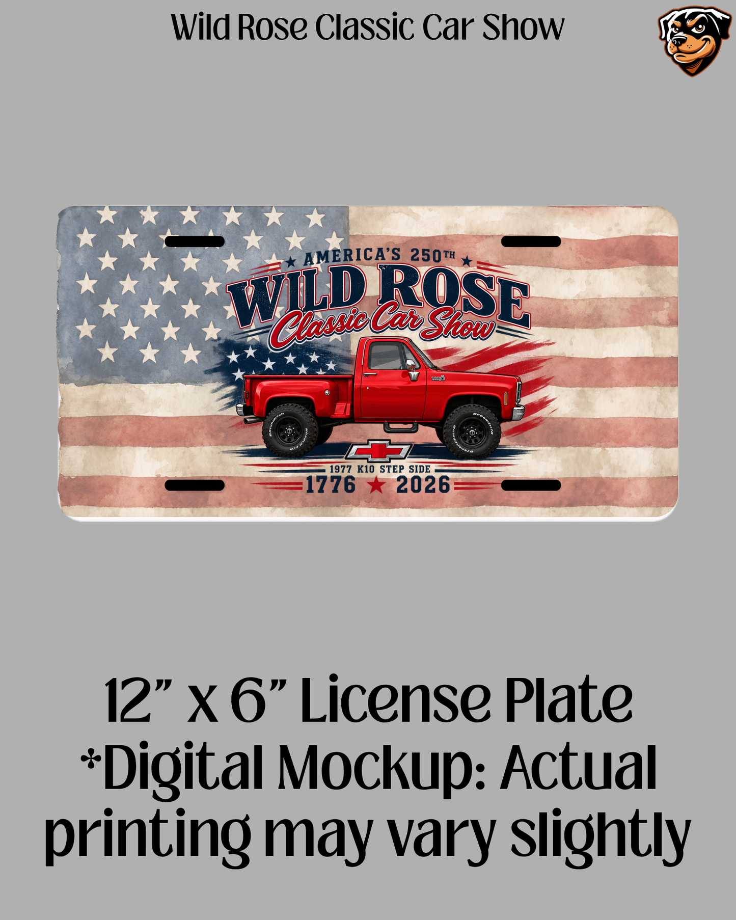 WR Classic Car Show Collectable License Plate